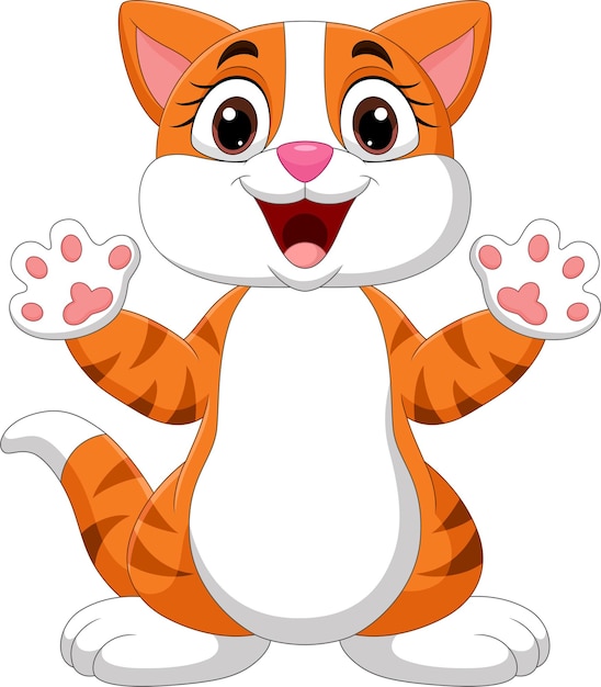 Cartoon funny cat