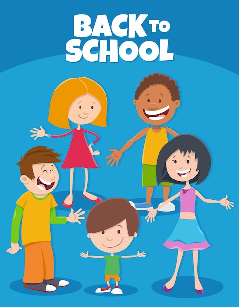 Смешные мультфильмы для детей с надписью "Возвращение в школу"
