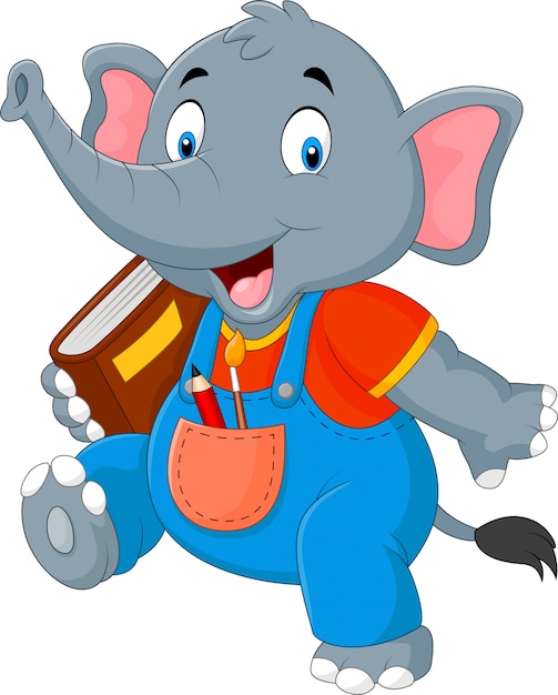 Cartoon funny elephant