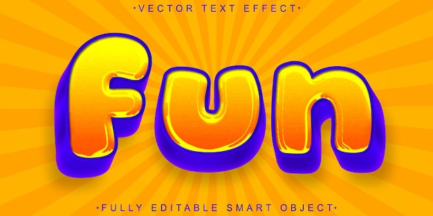 Cartoon Funny Game Vector Fully Editable Smart Object Text Effect