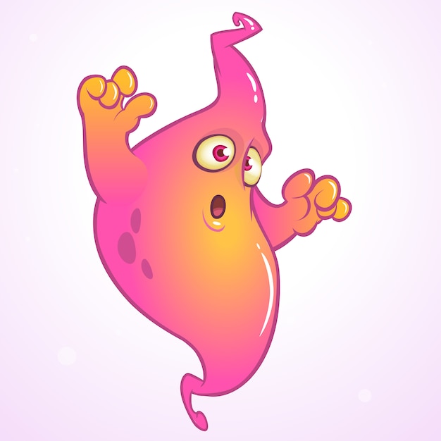 Cartoon funny ghost illustration