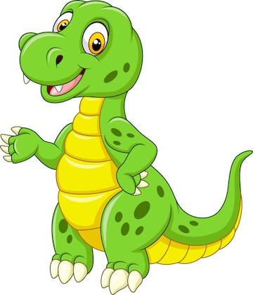 Dinosaur green color cartoon illustration. 18243904 PNG