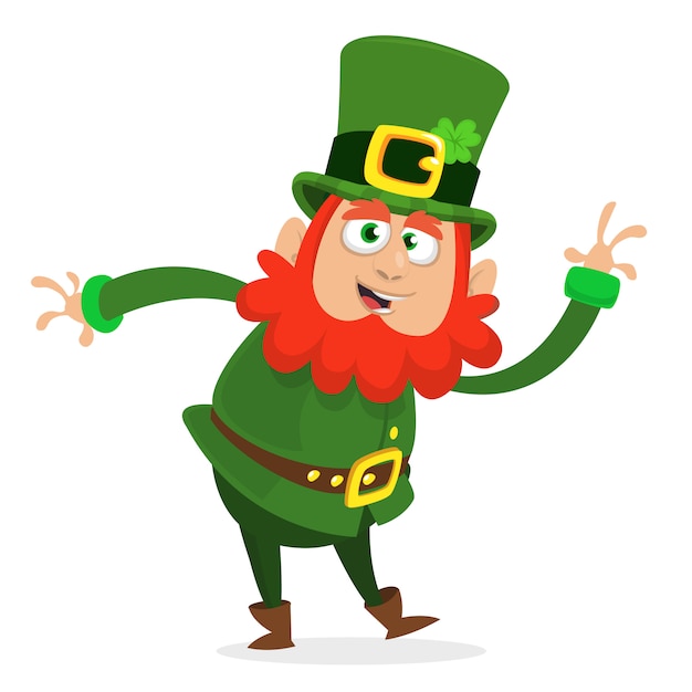 Cartoon funny leprechaun illustration