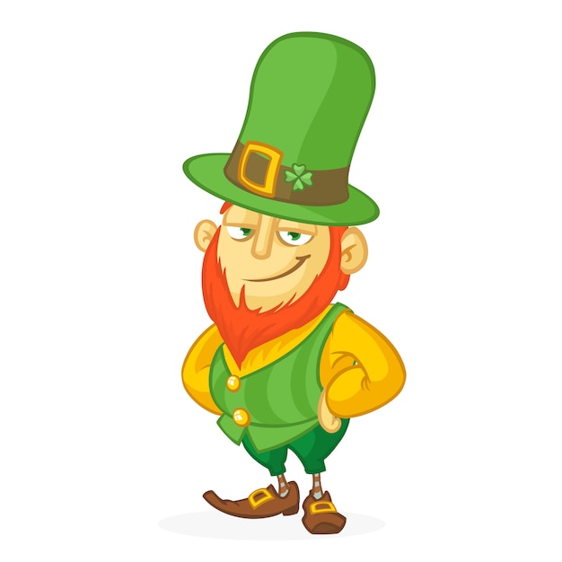 Cartoon funny leprechaun illustration