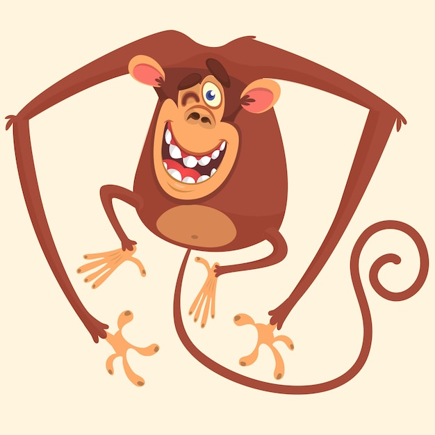 Illustrazione di scimmia divertente del fumetto