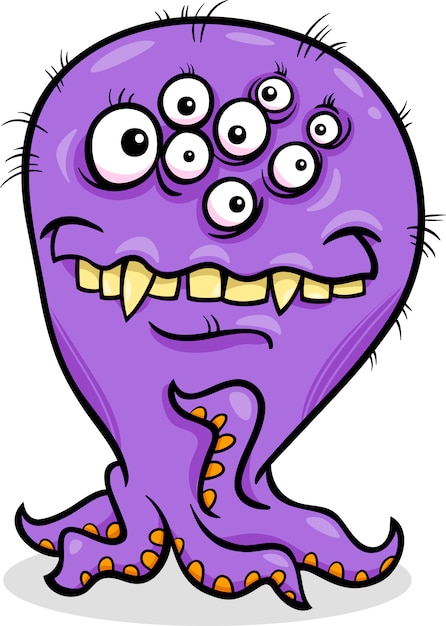 cartoon funny monster illustration