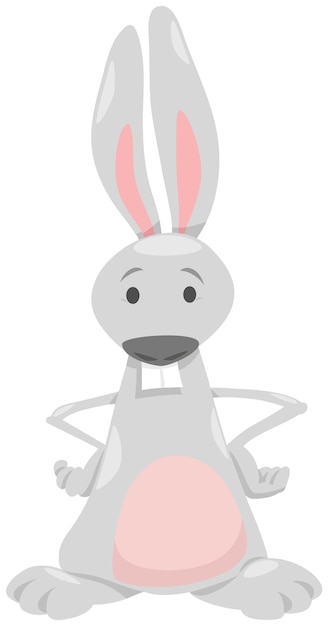 Cartoon funny rabbit or bunny animal character