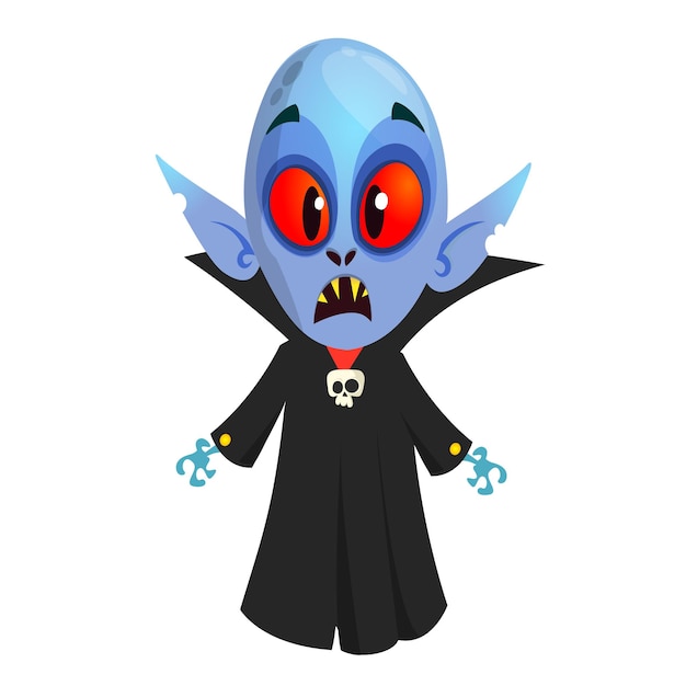 Cartoon funny vampire Vector illustration