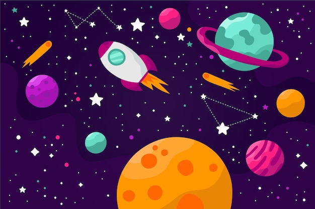 Cartoon Galaxy achtergrond