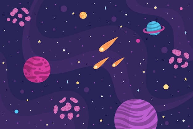 Cartoon galaxy background