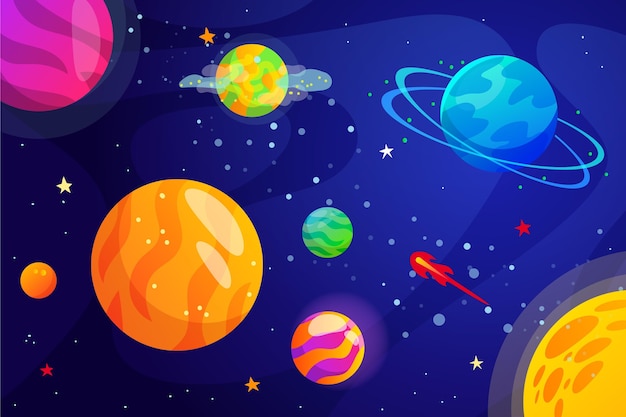 Cartoon galaxy background