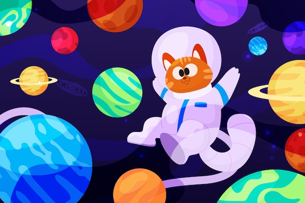 Cartoon galaxy background