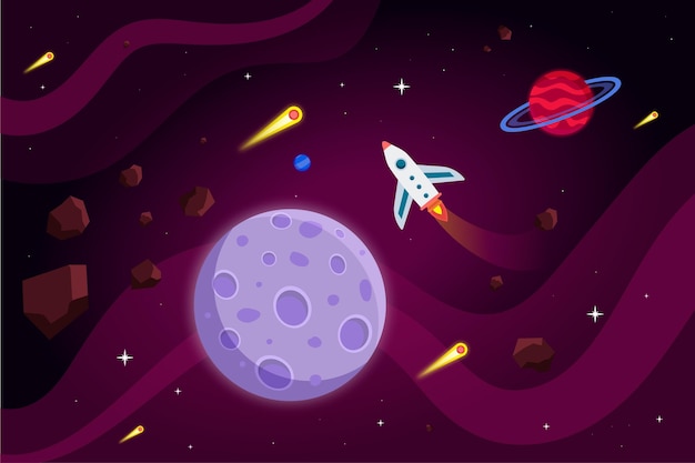 Cartoon galaxy background