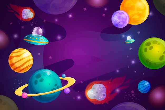 Cartoon galaxy background