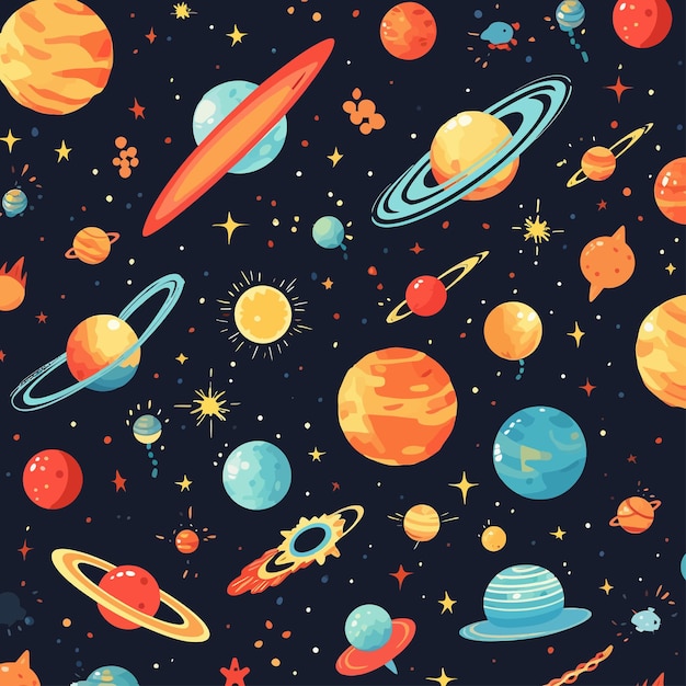 Cartoon galaxy background