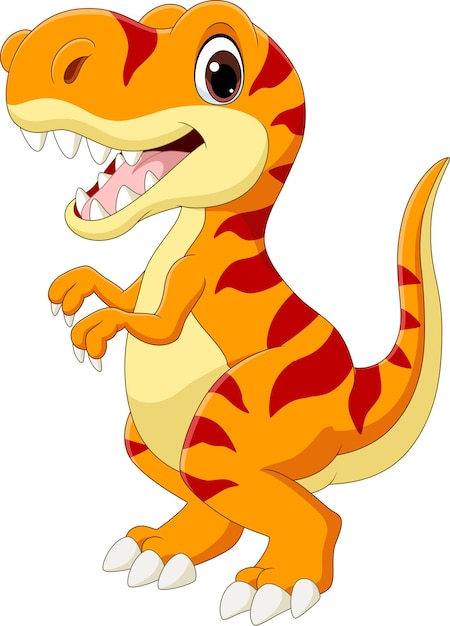 Cartoon gelukkig tyrannosaurus