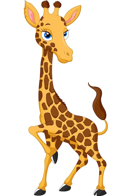 Vector cartoon giraffe