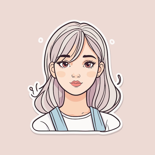 Cartoon girl character illustration