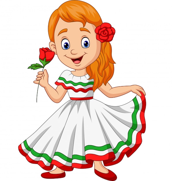 Мультфильм девушка танцует, праздник синко де майо