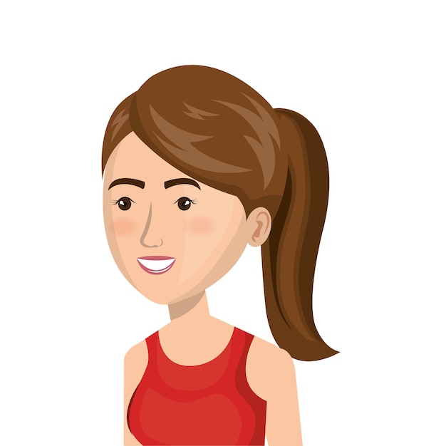 cartoon girl run activity icon 