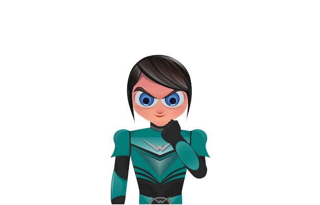 cartoon girl superhero