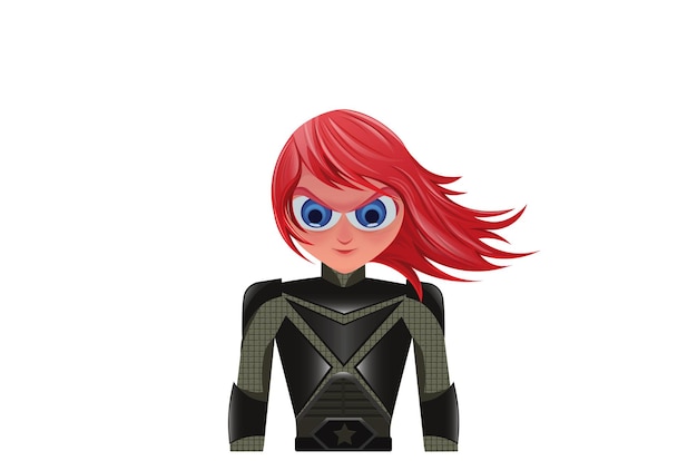 cartoon girl superhero