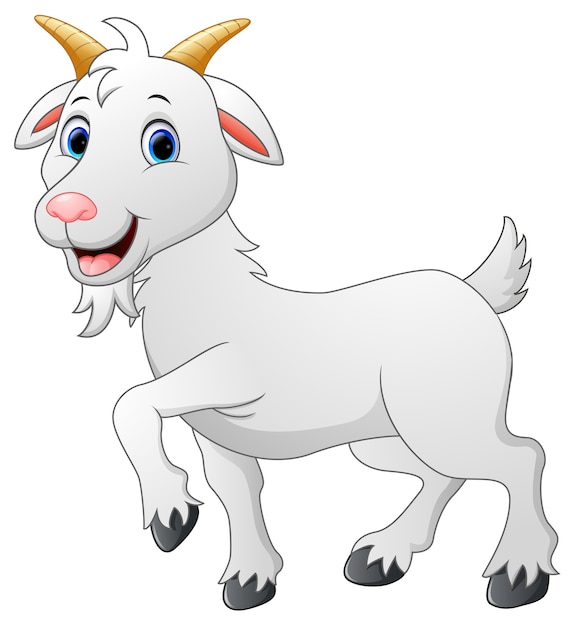 Vettore personaggio dei cartoni animati di capra