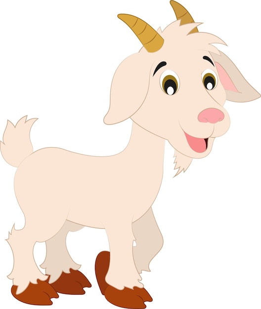 Cartoon Goat isolated on white background