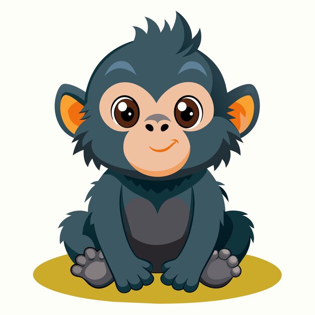 a cartoon of a gorilla with a white background