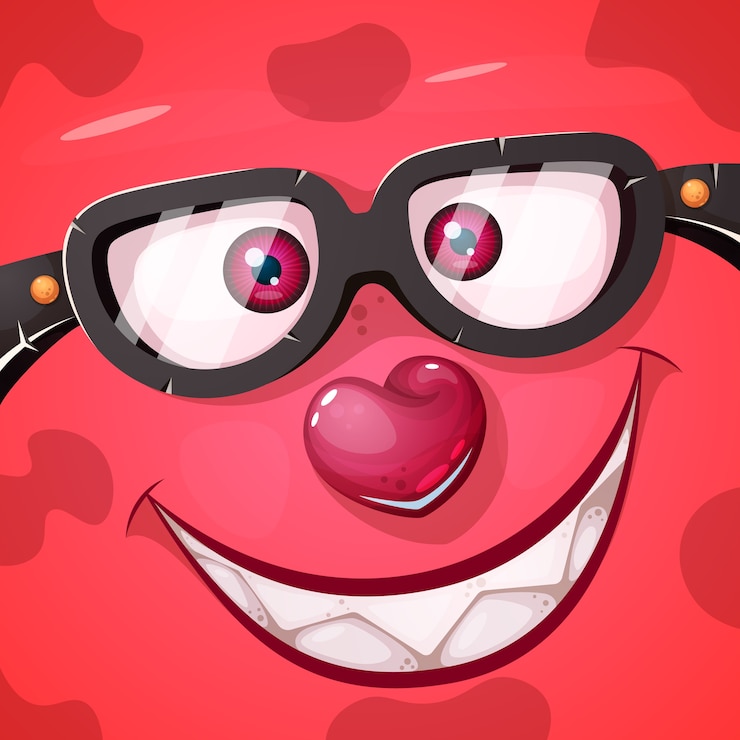 Vector cartoon grappig schattig monster karakter.