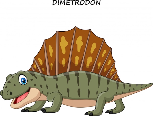 Cartoon grappige dimetrodon