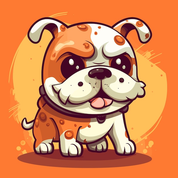 Cartoon grappige hond mascotte vector illustratie karakter concept dier icoon geïsoleerd