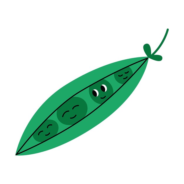 Cartoon green pea