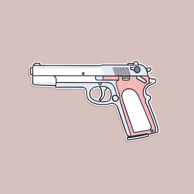 Cartoon gun illustration vector design