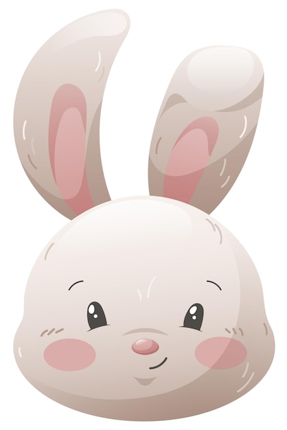 Cartoon haas konijn symbool van het jaar 2023 op transparante achtergrond