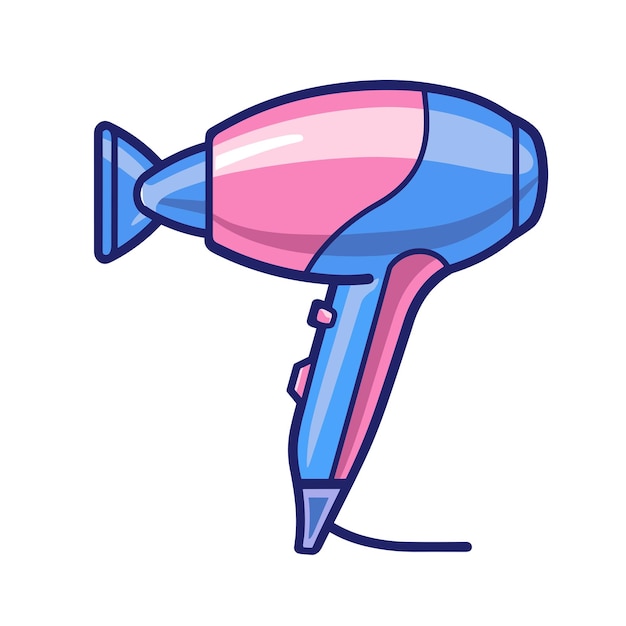 Cartoon hair dryer vector illustration