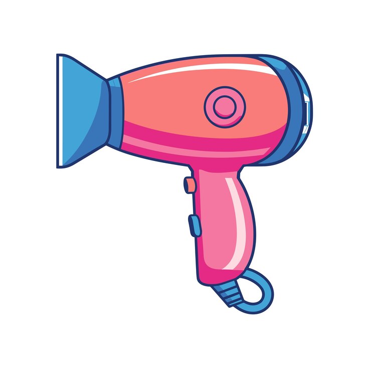 Vector cartoon hair dryer vector illustration