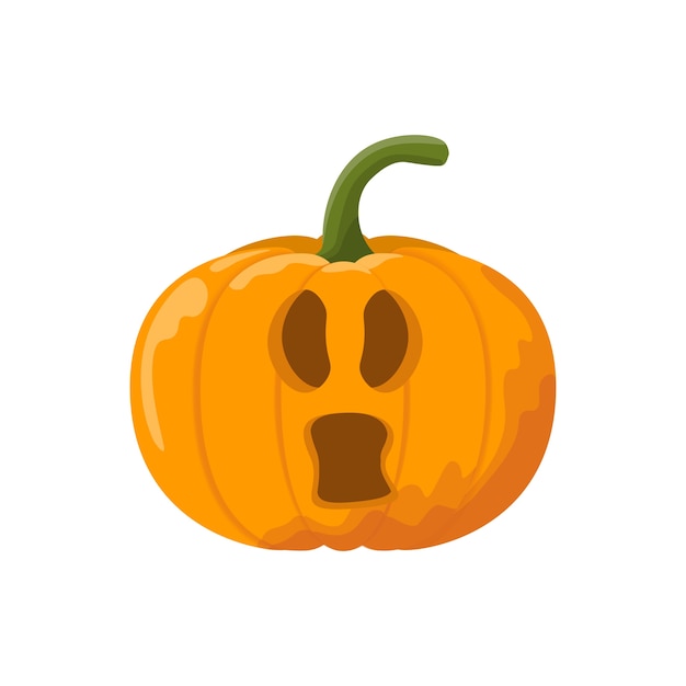 Cartoon halloween crying pumpkin.