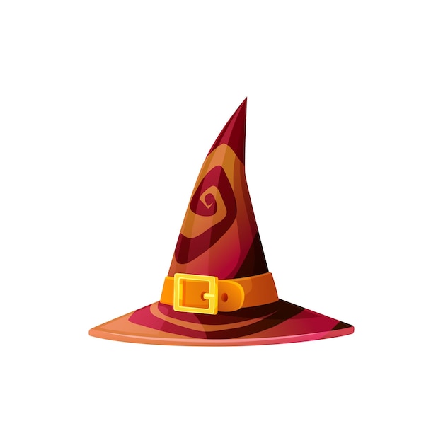 Мультяшная хэллоуинская шляпа ведьмы-волшебника или чернокнижника