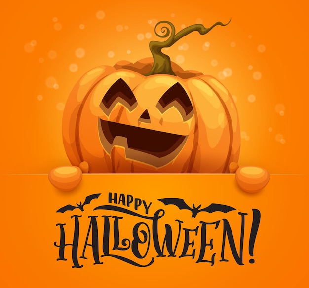 Cartoon Halloween pumpkin character personage