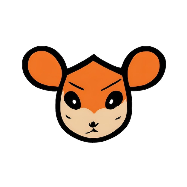 Cartoon hamster hoofd illustratie
