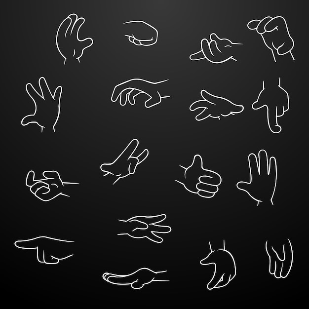 Vector cartoon hand