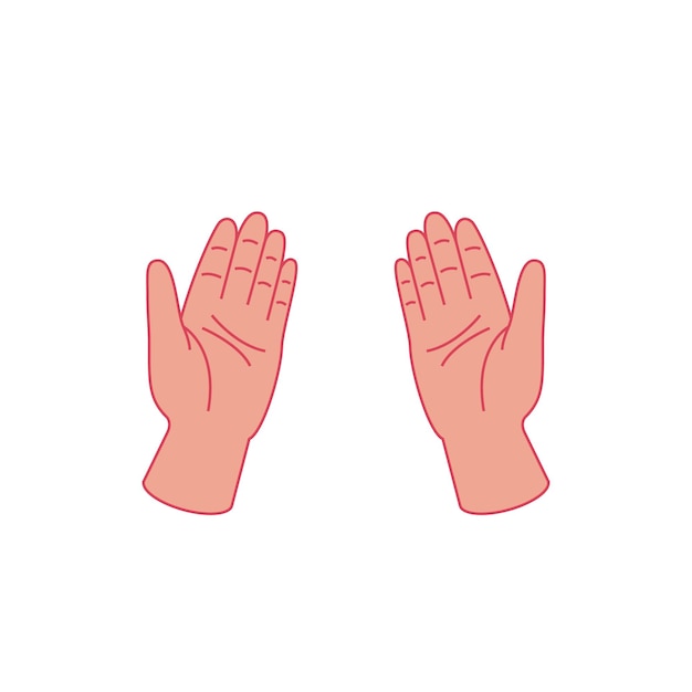 Cartoon hands with palms facing up