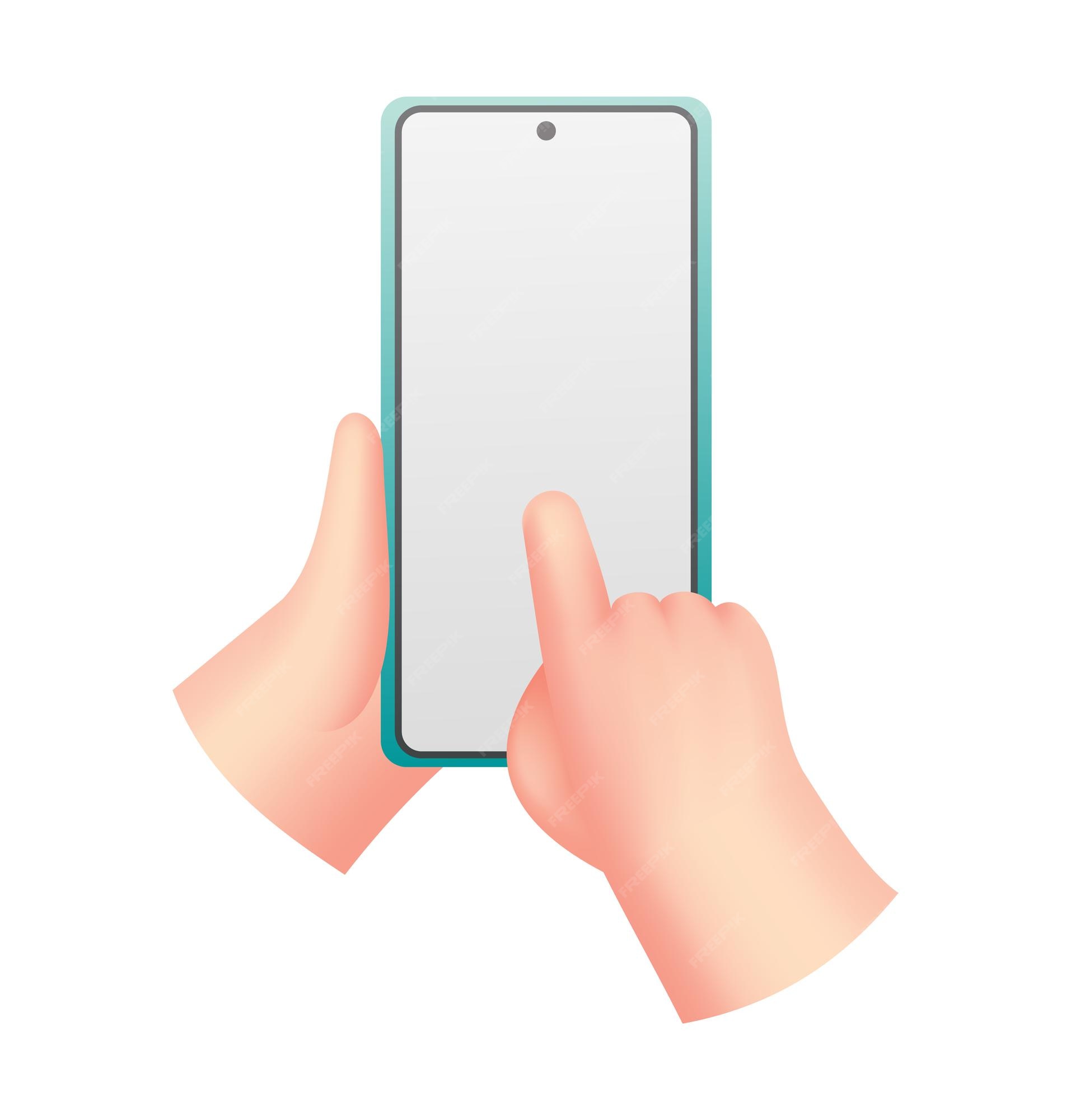 Premium Vector | Cartoon hands with phone. human holding phone with empty screen. mock up of social network communication on mobile app using touch gesture. digital device. Premium Vector | Cartoon hands with phone. human holding phone with empty screen. mock up of social network communication on mobile app using touch gesture. digital device.