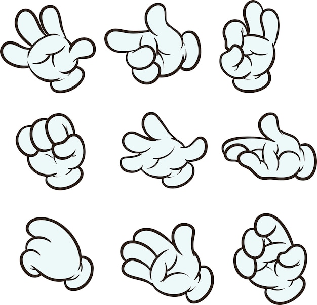 Cartoon handschoen