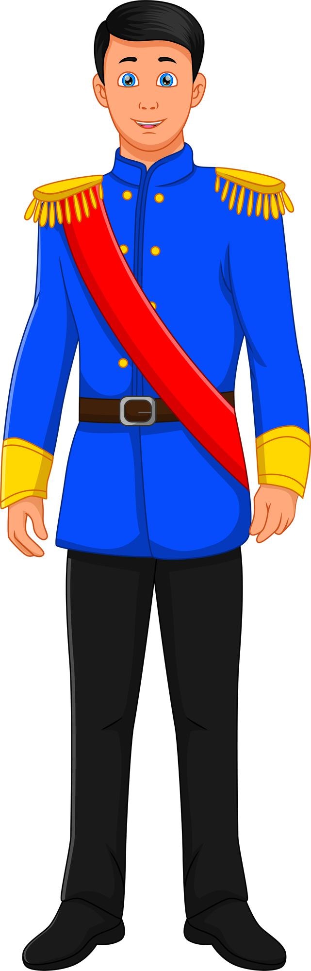 Vector cartoon handsome boy posing and smiling