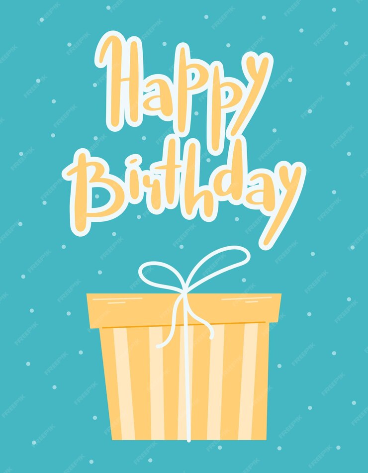 Premium Vector | Cartoon happy birthday vector holiday card flat