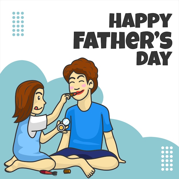 Cartoon happy father's day design