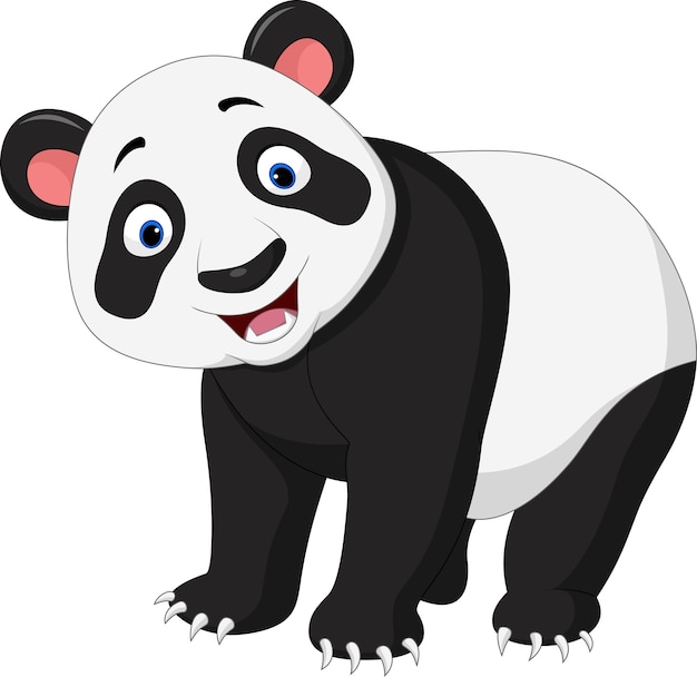 Cartoon panda felice