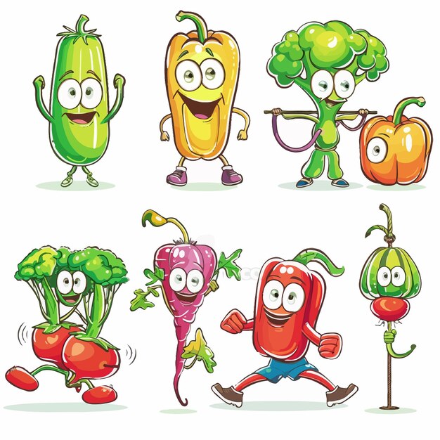 Cartoon_healthy_vegetables_mascotssport